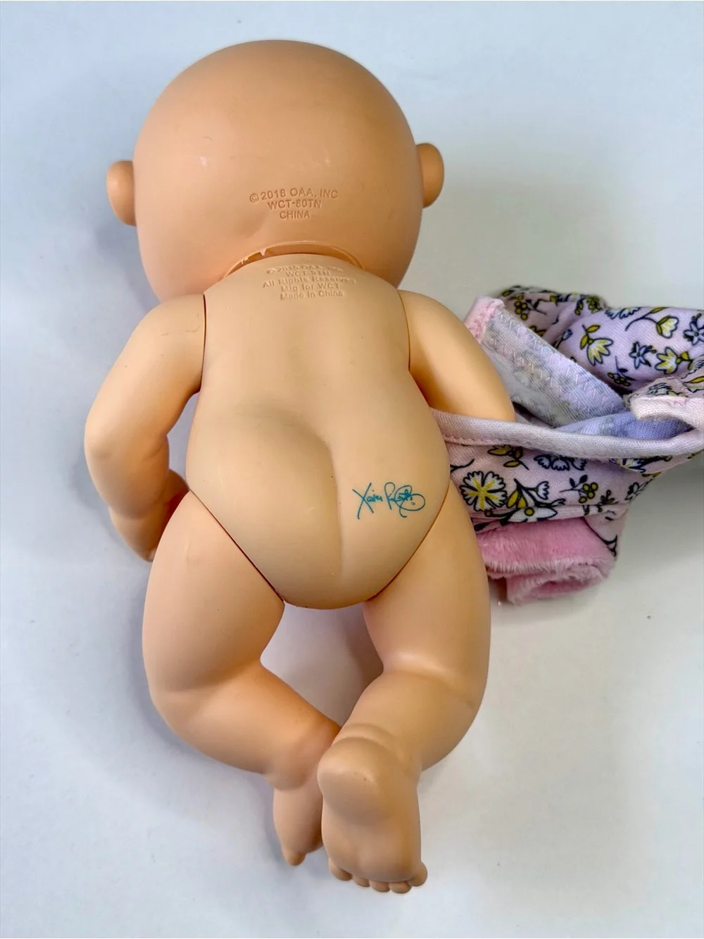 Cabbage Patch Kids Doll 9” Snuggle Time Newborn Girl Blue Eyes Outfit Blanket